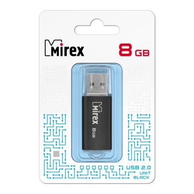USB 8 - -  MIREX USB 8Gb UNIT BLACK
